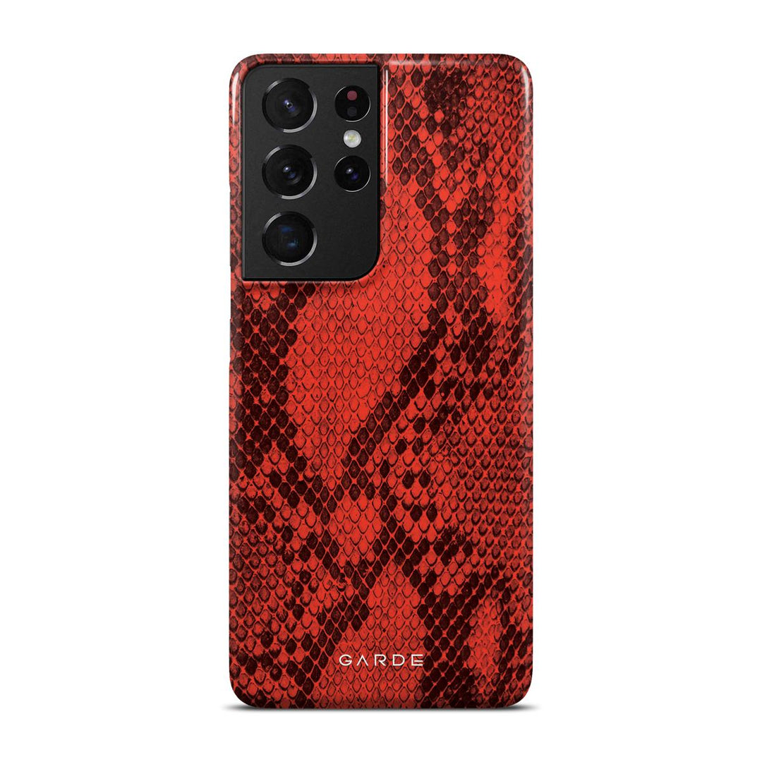 Python Red Samsung S21 Ultra Back Cover - Custom Printed Phone Case by Garde