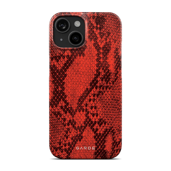 Python Red iPhone 15 Back Cover - Custom Printed Phone Case by Garde