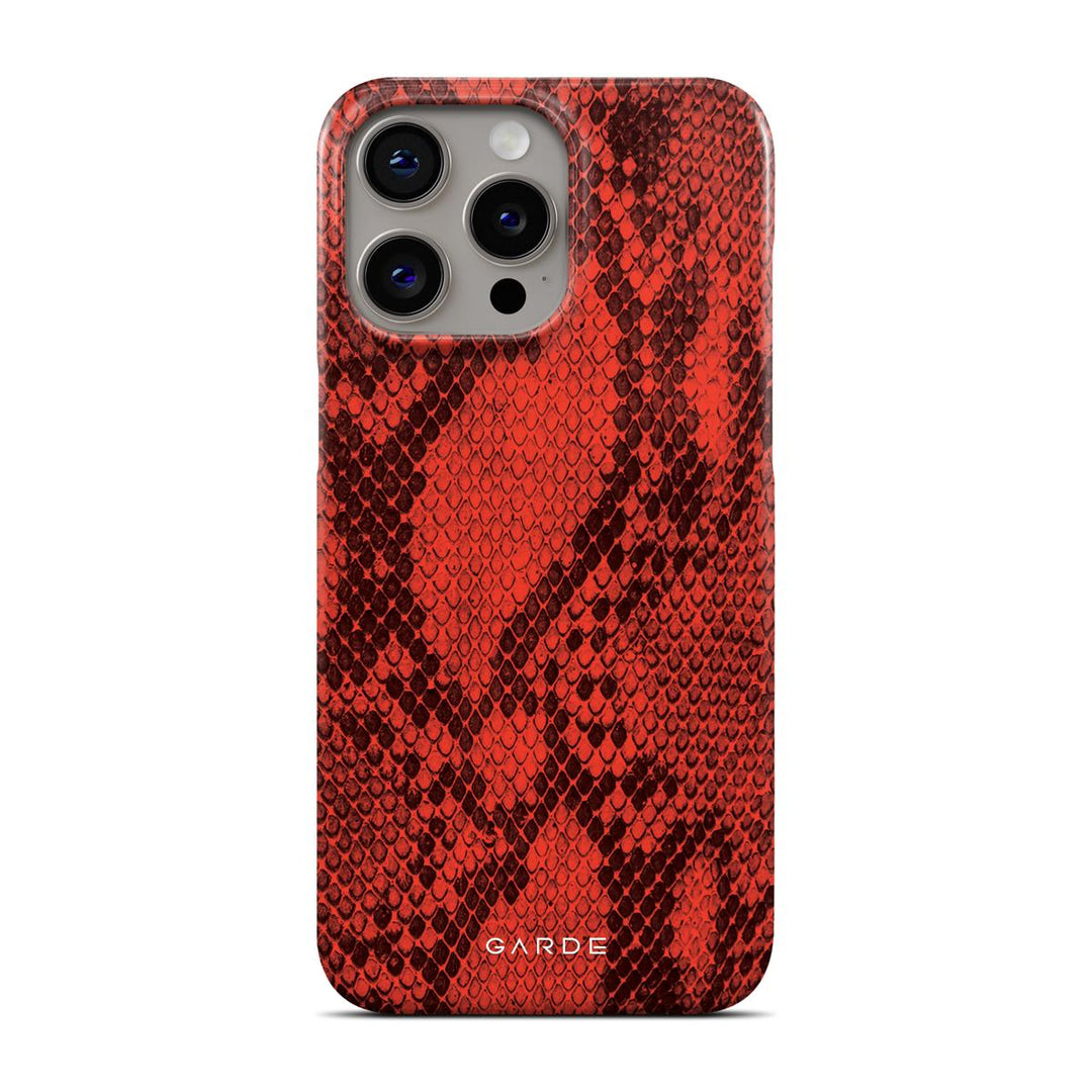 Python Red iPhone 15 Pro Max Back Cover - Custom Printed Phone Case by Garde