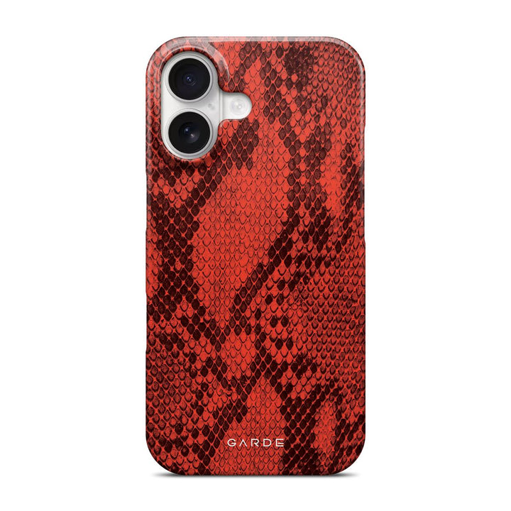 Python Red iPhone 16 Back Cover - Custom Printed Phone Case by Garde