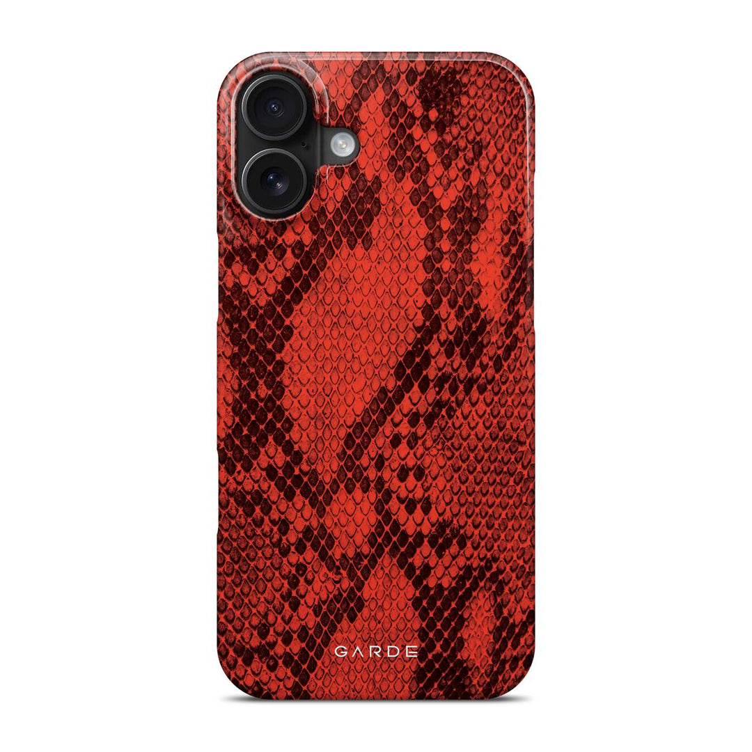 Python Red iPhone 16 Plus Back Cover - Custom Printed Phone Case by Garde