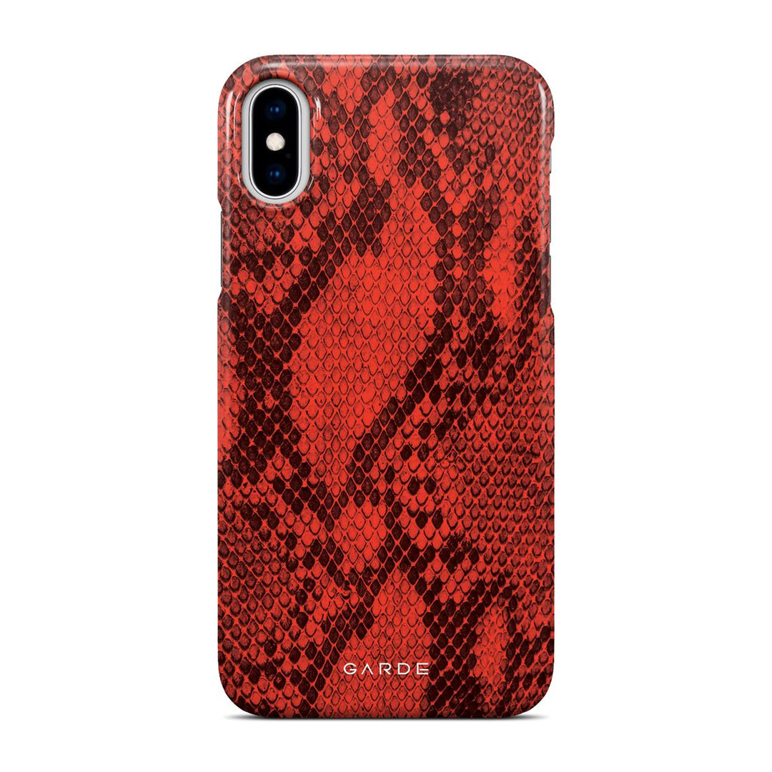 Python Red iPhone X / Xs Back Cover - Custom Printed Phone Case by Garde