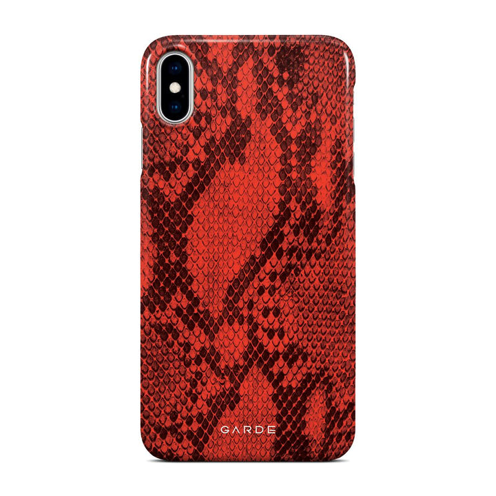 Python Red iPhone Xs Max Back Cover - Custom Printed Phone Case by Garde