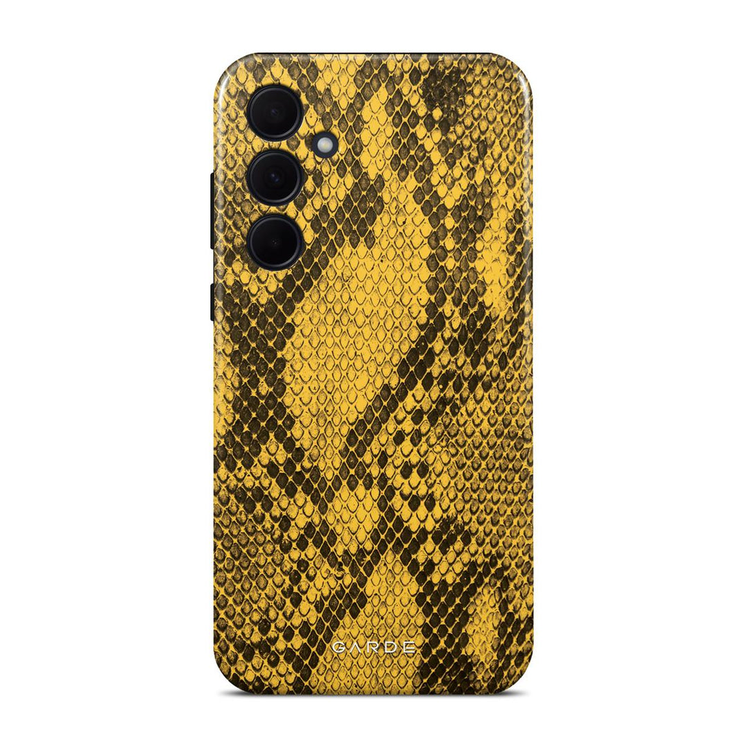 Python Yellow Samsung A35 5G Back Cover - Custom Printed Phone Case by Garde