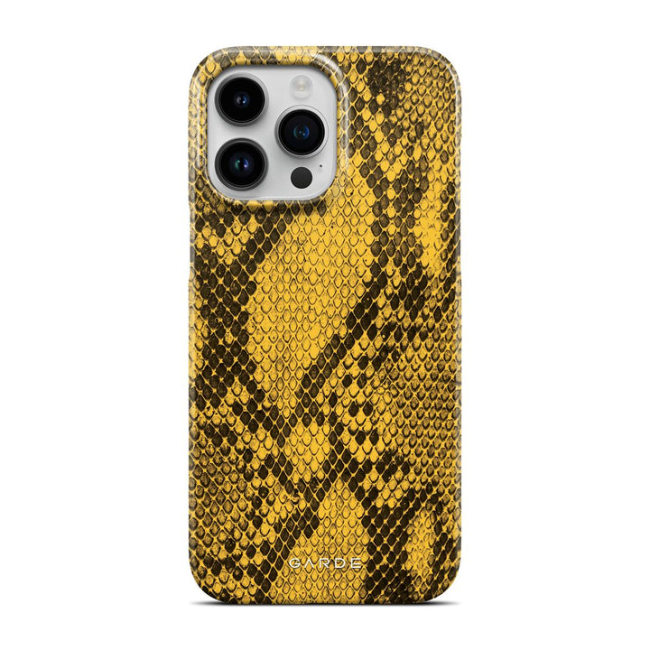 Python Yellow iPhone 14 Pro Max Back Cover - Custom Printed Phone Case by Garde