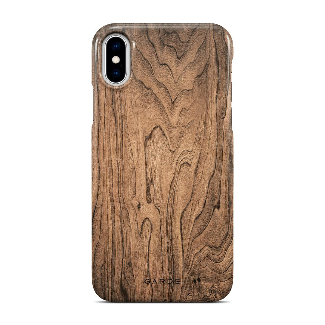 Walnut iPhone X / Xs Back Cover - Custom Printed Phone Case by Garde